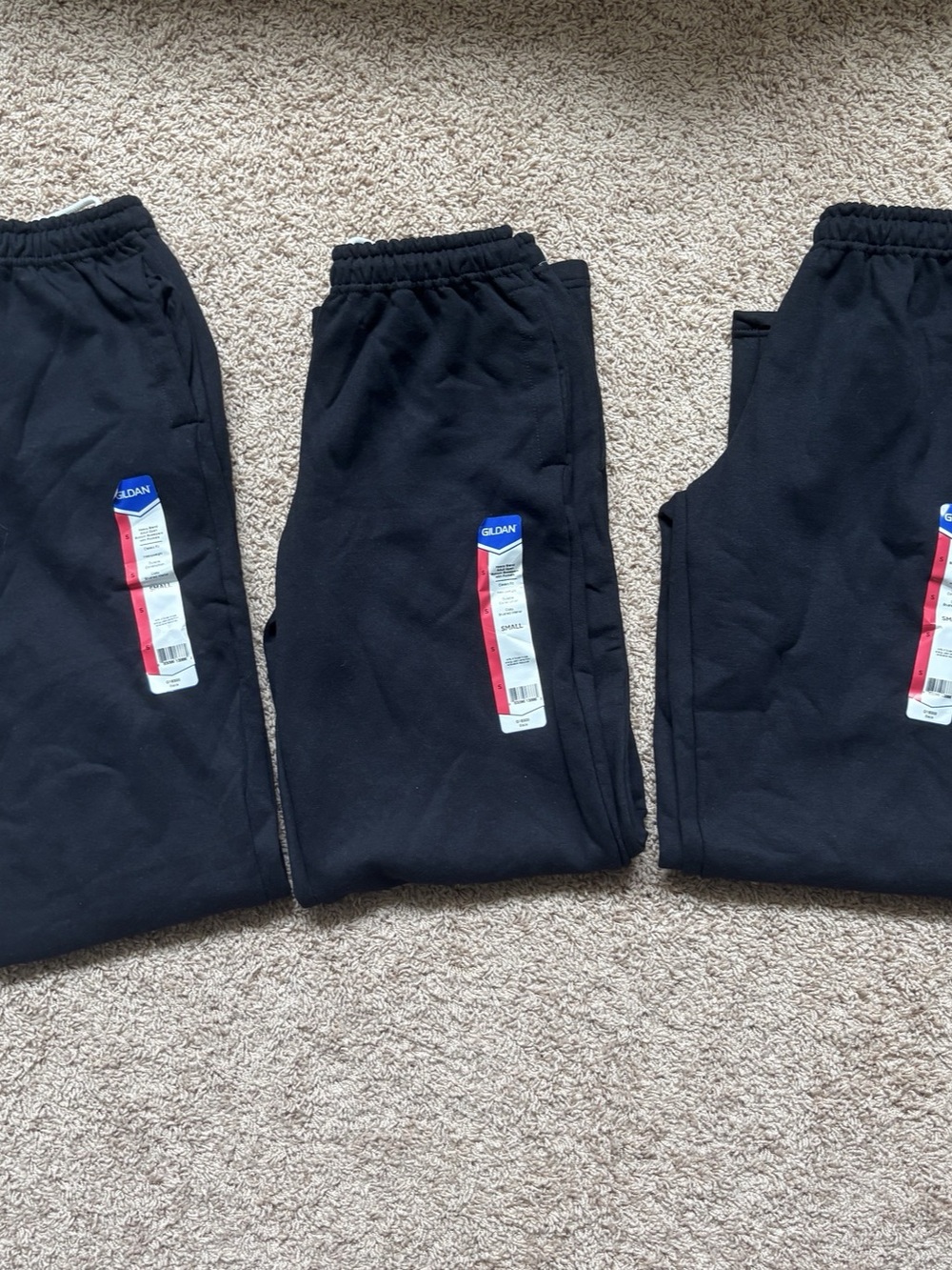 Gildan Heavy Blend Open Bottom Sweatpants with Pockets Black Sweatpants Size